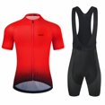 thumbnail image 1 of Men's Cycling Jersey Suit Road Bicycle Clothing Cycling Shirt with Bib Pants, 1 of 7
