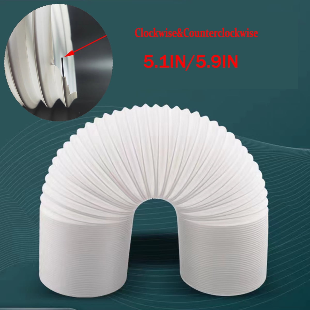 Air Conditioner Hose, Portable Exhaust Vent Hose with 5.9 Inch （6