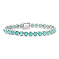 thumbnail image 3 of Ross-Simons Turquoise Tennis Bracelet in Sterling Silver, Women's, Adult, 3 of 5