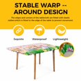 thumbnail image 4 of Easter Bunny Table Cloths for 5 Foot Rectangle Tables, Spring Easter Eggs Floral Pink Plaid Patio Waterproof Elastic Fitted Tablecloths, Washable Rectangular Table Cover for Camping, 4 of 8