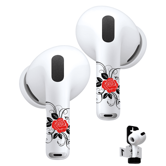 RockMax for AirPods 4 Skin,Personalized Rose Stickers for AirPods 1/2/3/4 & Pro 1/2/3, Compatible with AirPod Case, Durable Tattoo Wrap, Easy to Identify, Stylish Gift for Women and Girls