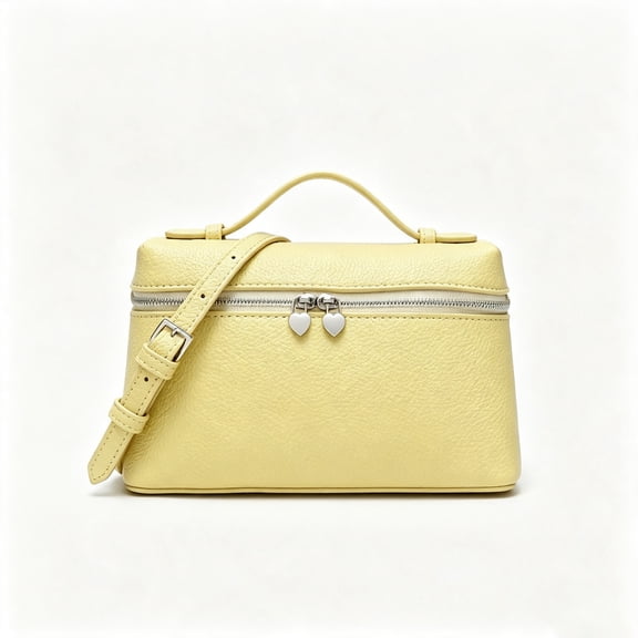 Rumanland Women's Yellow Top Handle Crossbody Vanity Bag