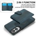 thumbnail image 2 of for Samsung Galaxy S25 Edge Case, Compatible with MagSafe, Detachable Magnetic Wallet Case with PU Leather Kickstand Card Slots Shockproof Protection 2 In 1 Function Case for Galaxy S25 Edge, Blue, 2 of 6