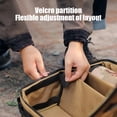 thumbnail image 5 of FeiFu Greaseproof Flat Pan Storage Tote,Portable BBQ Tool Organizer Bag with Non-Odor Lining for Camping Trips,Camping Cooking Utensils Organizer Bag Khaki, 5 of 5