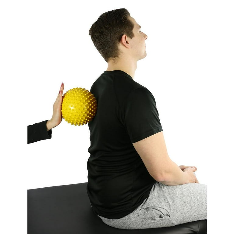 Massage ball, 15 cm (6.0 inches), yellow Massage ball, 15 cm (6.0 inches), yellow