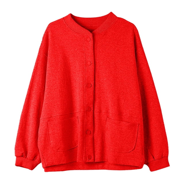 WEAIXIMIUNG Chandails en Molleton Courts pour Femmes Fermeture à Glissière Manteau Automne Début Automne Court