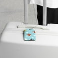 thumbnail image 5 of Square 2Pack PU Leather Helicopter Airplane Cruise Luggage Tag with Privacy Cover and Stainless Steel Ring - Suitable for Travel Handbags Backpacks Luggage Tags, 5 of 6
