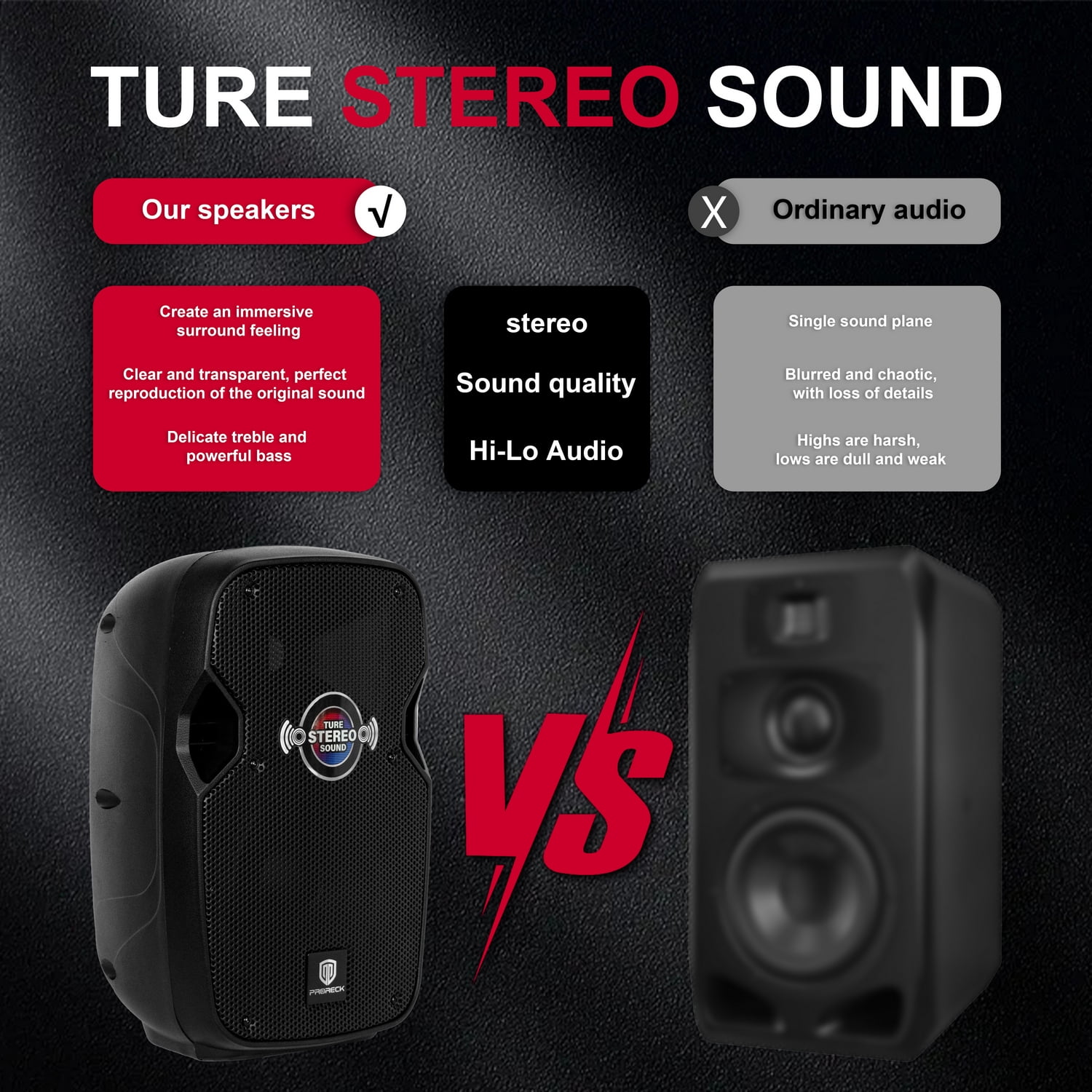 10-Inch Portable Powered PA Speaker System, 800W Peak with Bluetooth, Mic, Remote Control & Tripod Stands