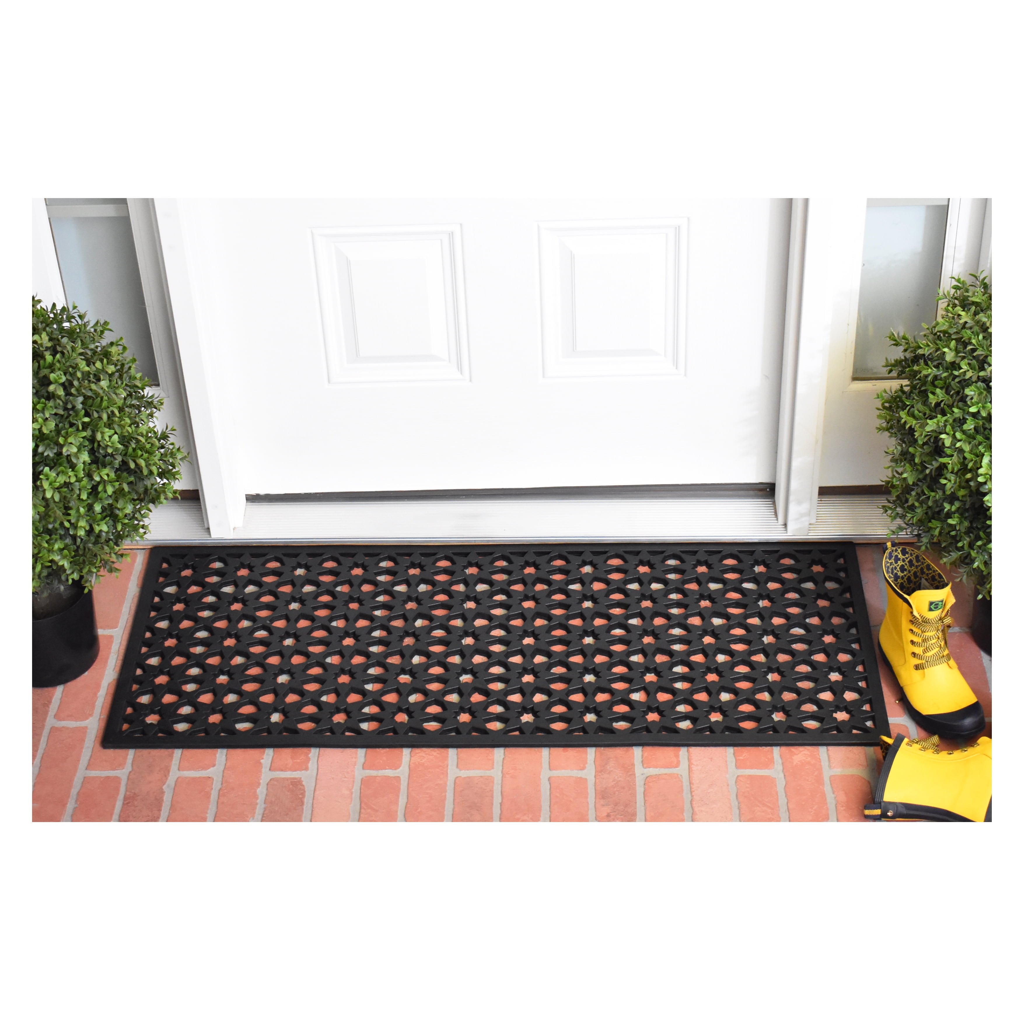 Calloway Mills Verbena Rubber Doormat, 18" x 48"