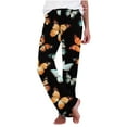 thumbnail image 5 of Leesechin Halloween Pajamas Pants for Women Men Cartoon Lounge Pj Print Pants Causal Sleep, 5 of 7