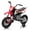 Red, variant on 12V Kids Motorcycle for Ages 3-6, 3.1mph Top Speed, Training Wheels, Spring Suspension, Music, Black