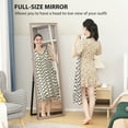 thumbnail image 3 of CoSoTower 64" x 21" Rectangular Full Length Mirror with Frame, Free Standing, Wall Mounted or Leaning, Gunmetal Silver, 3 of 7