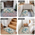 thumbnail image 6 of Teal Crab Coastal Door Mat&nbsp;Indoor Outdoor Entrance, Non Slip Rug for Kitchen Bathroom Entryway Rug, Summer Beach Nautical Starfish Retro Washable Doormat Floor Mat for Office 20x31.5 Inch, 6 of 8