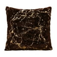 thumbnail image 2 of PEONAVET Velvet Decorative Throw Pillow Covers, 18×18 Soft Solid Square Cushion Case, Marble Pattern Pillow Case for Couch Sofa Bed Home Decoration（Coffee）, 2 of 6