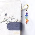 thumbnail image 2 of WHEANG Home Decor Seven Chakra Crystal Healing Stone Crystal Beaded Talkative Bookmark, Lovely Metal Bookmark One Size Gold, 2 of 9
