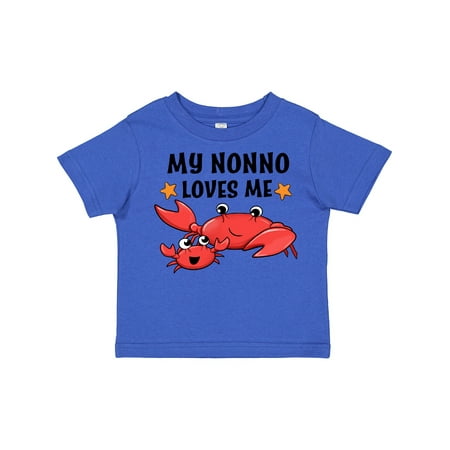 

Inktastic My Nonno Loves Me- Cute Crab Family Gift Toddler Boy or Toddler Girl T-Shirt