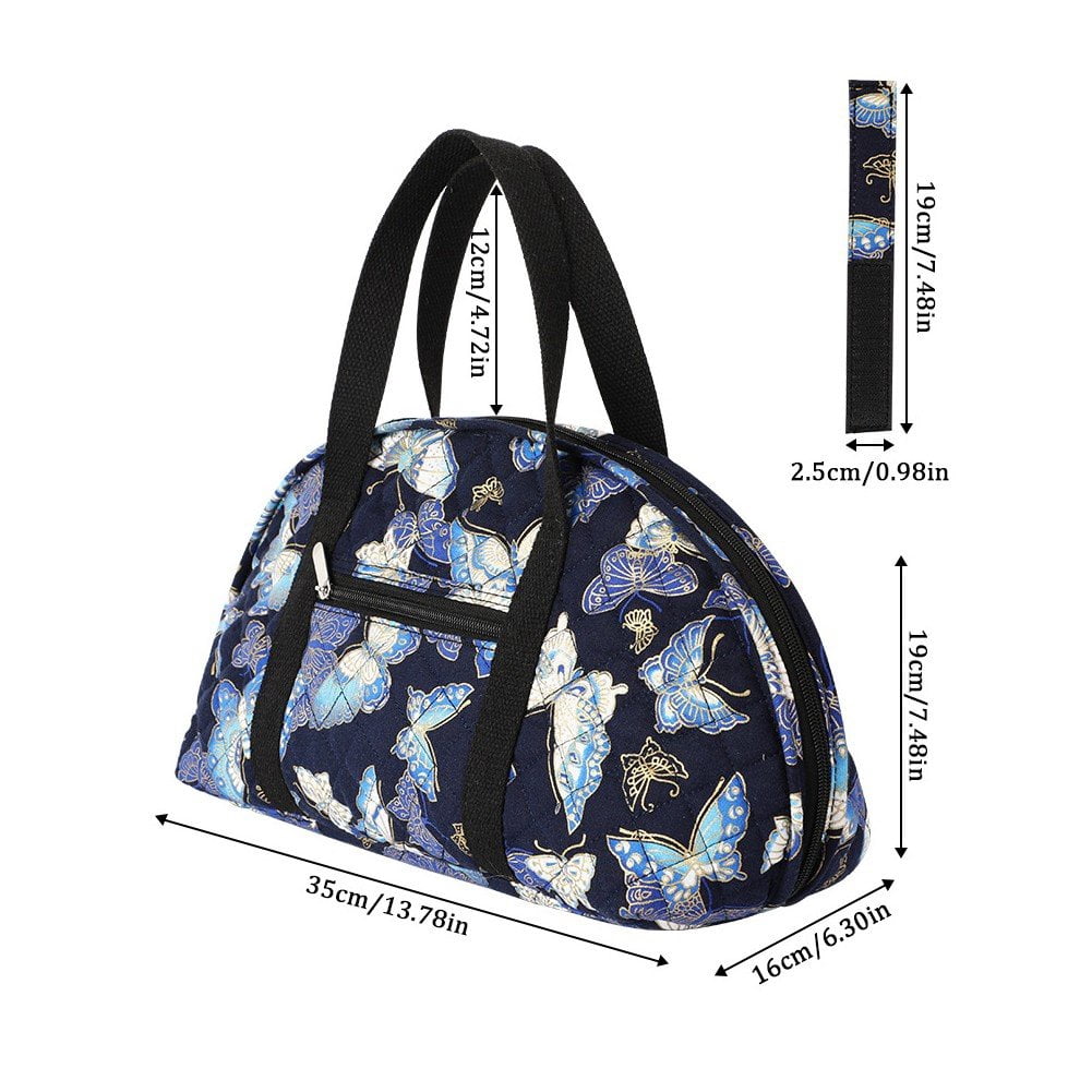 Portable Crochet Bag with Handle Crochet Tote Bag Travel Yarn Organiser Knitting Tools Accessories for Crafting Sewing