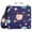 Cartoon Planet and Star, variant on 3 Ring Zipper Binder with Shoulder Strap Waterproof Trapper Keeper 2 Inch D-Ring 500 Sheets Capacity Blue Cat in Cup