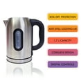 thumbnail image 4 of Kenmore 1.7L Digital Cordless Kettle, Fast Boil & Auto Shut-Off- Stainless Steel, 4 of 9