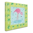 thumbnail image 2 of Trademark Fine Art 'Flamingo Dance III v2' Canvas Art by Farida Zaman, 2 of 3