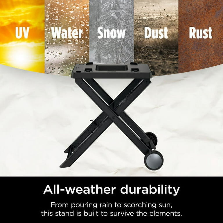  Ninja XSKSTAND Woodfire Collapsible Outdoor Grill Stand,  Compatible with Ninja Woodfire Grills (OG700 Series), Foldable, Side  Utensil Holder, Weather-Resistant, Black : Everything Else