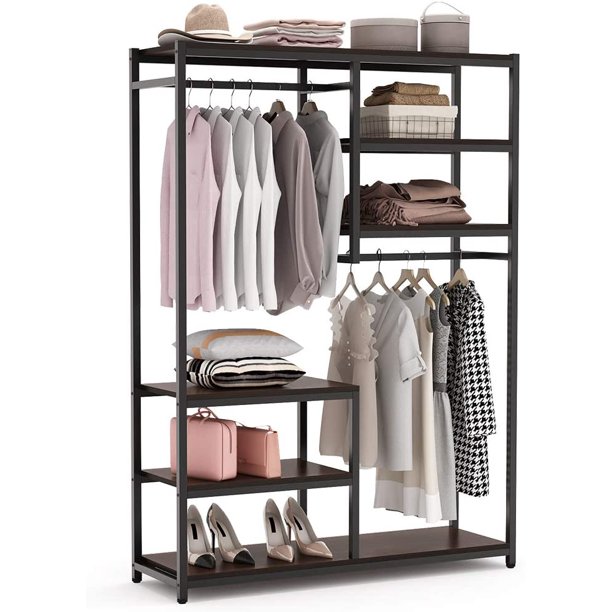 1easyLife Heavy Duty Free Standing Closet Organizer, Black Walmart