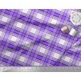 thumbnail image 2 of Soimoi Silk Fabric Gingham Check Printed Fabric 1 Yard 42 Inch Wide, 2 of 3