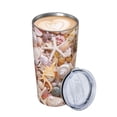 thumbnail image 3 of Kll Colorful Seashells Stainless Steel Vacuum Insulated Coffee Cup 20 Oz Insulated Travel Mug Water Cup With Leak-Proof Straw Lid & Flip Lid,1 Metal Straws,1 Cleaning Brush, 3 of 8