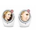thumbnail image 4 of Round Makeup Mirror - Tabletop Mirror with LED Light and 5x Magnification - 360 Rotating Makeup Mirror，19.5*16.8*7.7cm, 4 of 4
