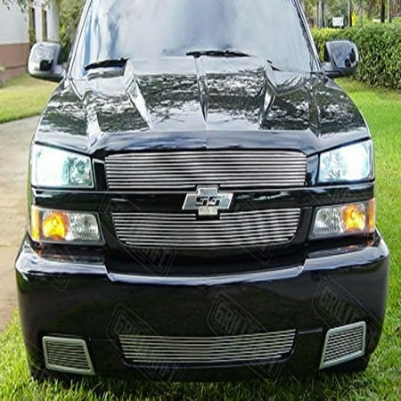 - Grillcraft CHE1503-BAC BG Series Polished Aluminum Lower 1pc Billet Grill Grille Insert for Chevy Silverado SS Super Sport