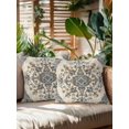 thumbnail image 2 of Outdoor Pillows Waterproof, Blue Boho Bedding Throw Pillows with Insert for Couch Sofa Bed, Ethnic Southwestern Geometric Vintage 18x18 Inch Pillowcases Decorative Camping Patio Pillow Set of 2, 2 of 8