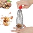 thumbnail image 2 of Creative Metal Spring Nutcracker Open Gadget Walnut Artifact Stainless Steel Nut Crackers Open Professional Walnut Tool, 2 of 5