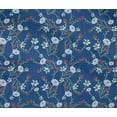 thumbnail image 4 of oneOone Cotton Flex Royal Blue Fabric Flower & Leaves Watercolor Quilting Supplies Print Sewing Fabric By The Yard 40 Inch Wide, 4 of 4