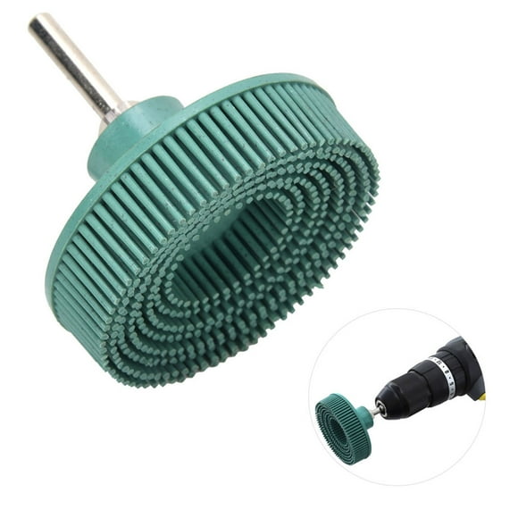 Disco de cerdas de 3 pulgadas BuyWeek cepillo de Esmeril Verde 50# Amarillo 80# Blanco 120#