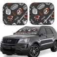 thumbnail image 2 of Uemuo Japanese Sushi Hashi Printed 2 PCS Car Windshield Sun Shade, Auto Sun Heat and UV Rays Blocker, Foldable Automotive Front Window Sunshade Protector, 2 of 7