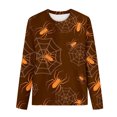 thumbnail image 4 of Ichuanyi liquidación de la moda mujer casualidad casual halloween halloween impreso cuello redondo de camiseta suelta blusa blusa ICHUANYI WER202308210360, 4 of 5