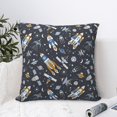 thumbnail image 4 of Fuzoiu Space Cars Print Square Pillow Cover,Hidden Zipper Design,Luxury Square Pillow Case, Throw Pillow,Couch Cushion-26"x26", 4 of 7