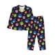 thumbnail image 1 of Balery Owls And Hearts Conjunto de Pijama con Estampado para Mujer, Conjunto de Dos Piezas con Manga Larga, Ropa de Dormir Suave con Bolsillos, Pijamas Cómodos-Large, 1 of 7