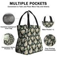 thumbnail image 3 of Pioneer Flower Drawstring Lunch Bag Women - Drawstring Lunch Bag Insulated for Work Office - Stain-Resistant Large Lunchbags for Women with Multi-Pockets, 3 of 6