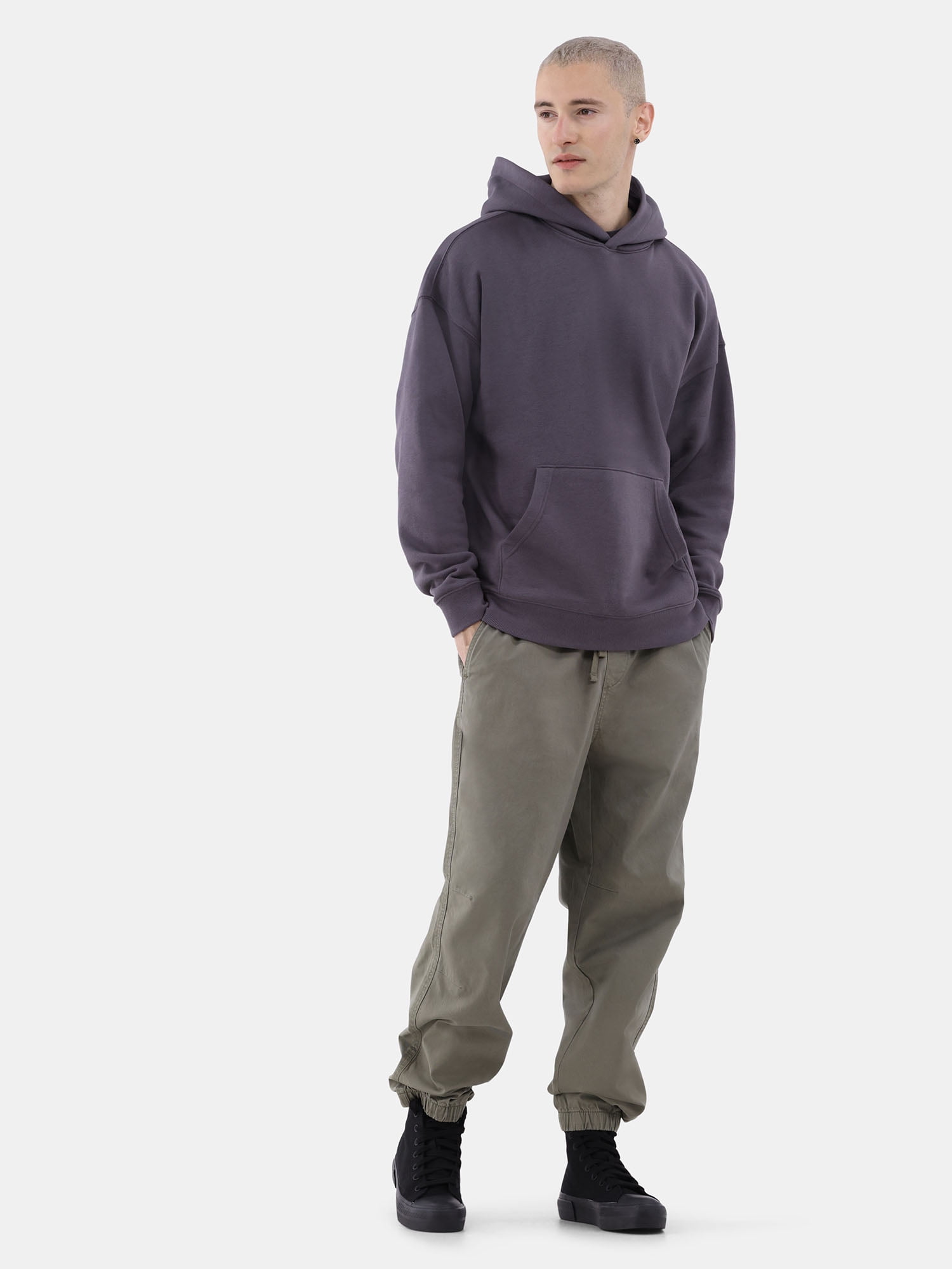 No Boundaries All Gender Oversized Fleece Hoodie Sweatshirt, 1 or 2-Pack, Men's