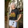 thumbnail image 3 of Beach Please Retro Palm Trees Vibes Women's Plus Size Graphic Tee Brisco Brands 2X, 3 of 5