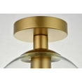 thumbnail image 4 of Baxter 1 Light Brass Flush Mount With Clear Glass, 4 of 7