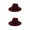 thumbnail image 3 of Sombreros con hebilla de cinturón Qarigey Invierno Vino rojo 58cm 2piezas, 3 of 6