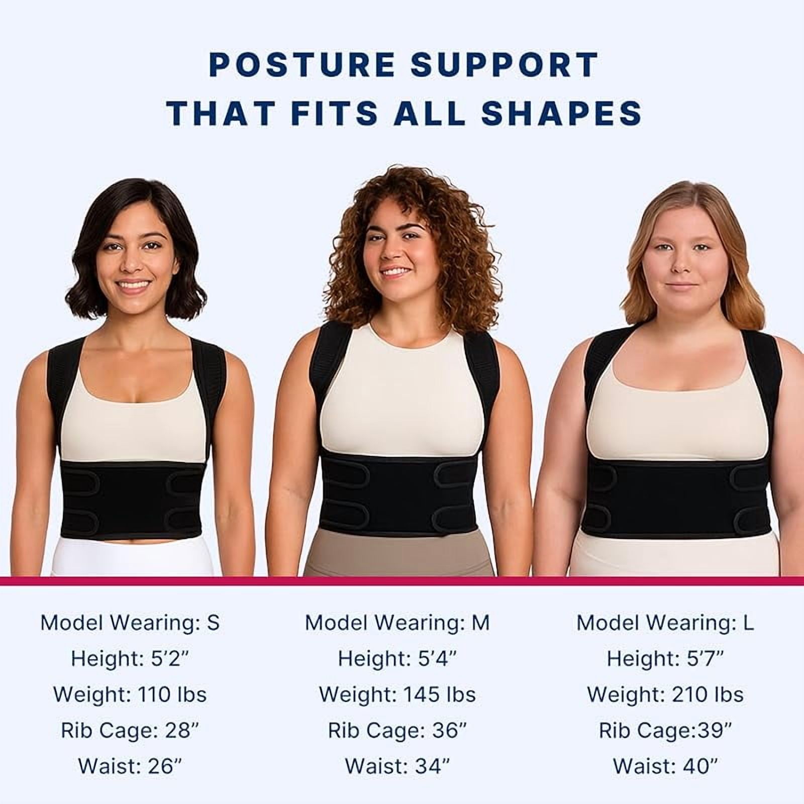 Back Support Posture Corrector, Suitable for Men and Women, Shoulder Corrector, Adjustable Full Back Support, Relieves Upper and Lower Back Pain - Scoliosis, Hunchback, Hunchback, Thoracic, Spinal
