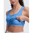 thumbnail image 4 of CRZ YOGA Padded Longline Sports Bras for Women Yoga Workout Cami Ribbed Crop Tops, 4 of 5