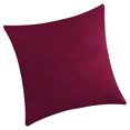 thumbnail image 3 of Funda de almohada cuadrada de terciopelo con forma de almohada, funda de almohada decorativa para sofá de color sólido, rojo vino sidaley HA003042-05, 3 of 6