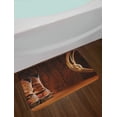 thumbnail image 2 of Western Bath Mat, American Style Cowboy Wild West Culture Equestrian Sports Team Roping Barn Print, Non-Slip Plush Mat Bathroom Kitchen Laundry Room Decor, 29.5 X 17.5 Inches, Umber Brown, Ambesonne, 2 of 2