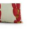 thumbnail image 2 of Simply Daisy's Sunset Tulip Stripe 20 inch Red Decorative Floral Throw Pillow, 2 of 2