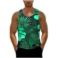 thumbnail image 4 of Camiseta sin mangas de cuello redondo para hombre, informal, a la moda, con estampado, cuello redondo, sin mangas, deportiva, blusa para hombre, 4 of 6