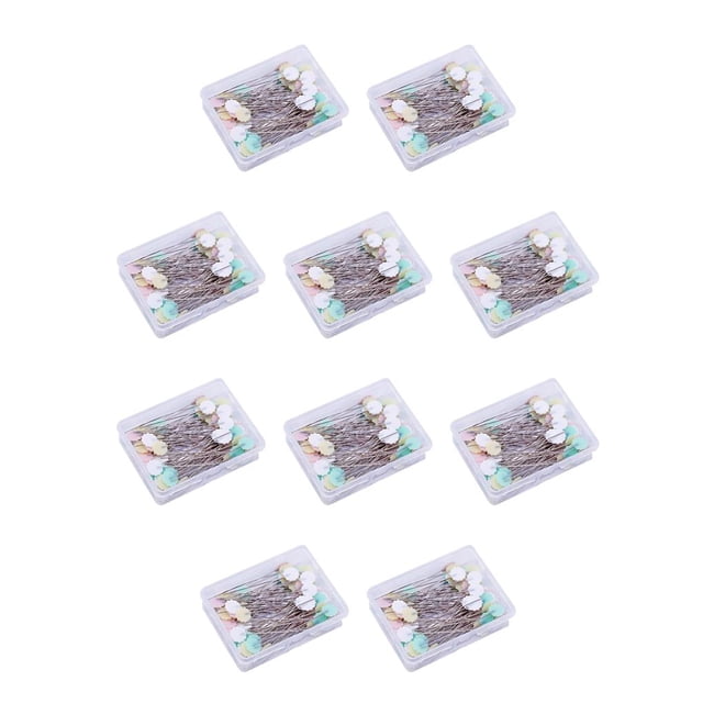 Billuyoard Alfileres de confección bordado acolchado agujas de coser reutilizables herramientas para el hogar Color luz al azar flor 50 Uds Flor de luz 50PCS 10piezas Billuyoard CBP262841